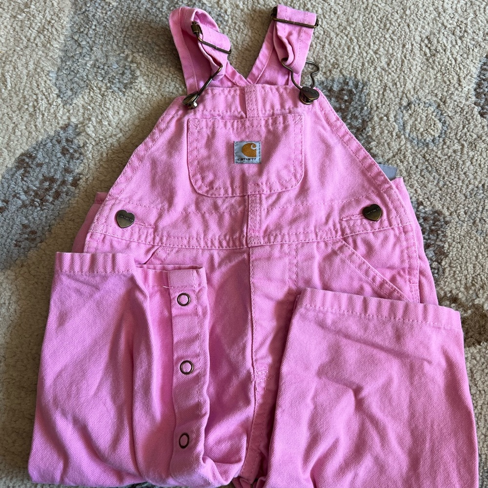 Pink carhartt overalls